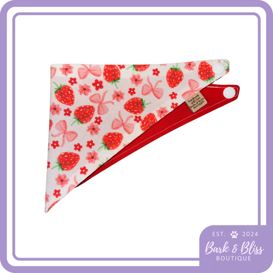 Strawberries and Bows Bandana