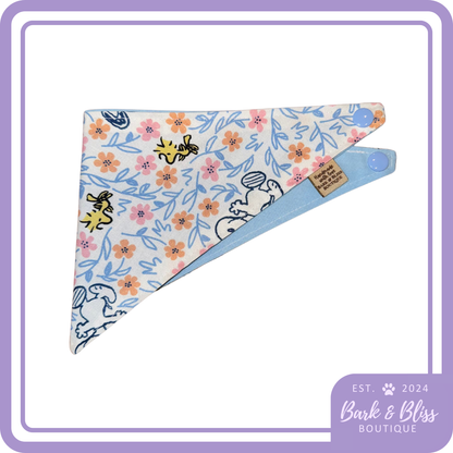 Snoopy and Flowers Bandana