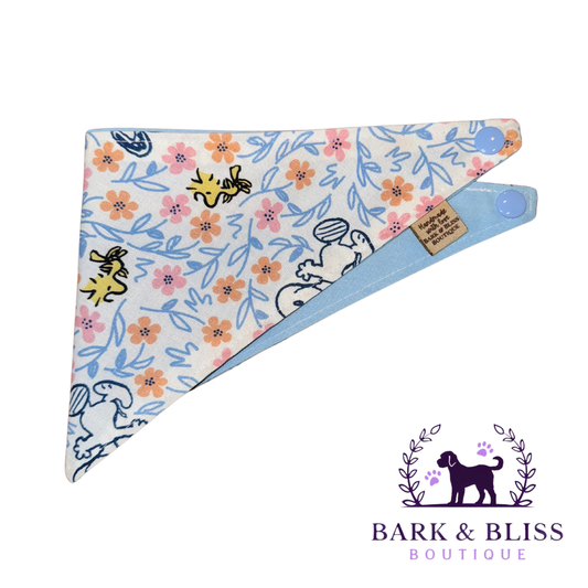 Snoopy and Flowers Bandana