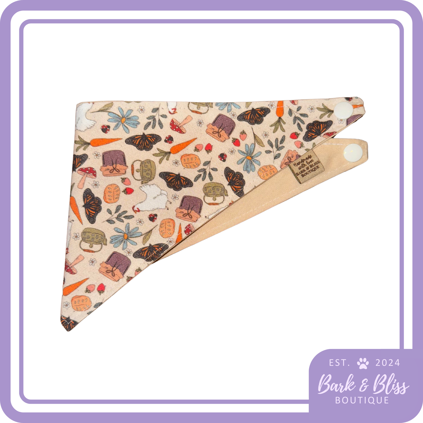 Butterflies and Chickens Bandana