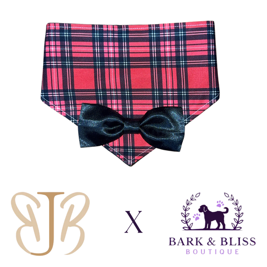JB X B&B Collab Black Bow Tie Bandana