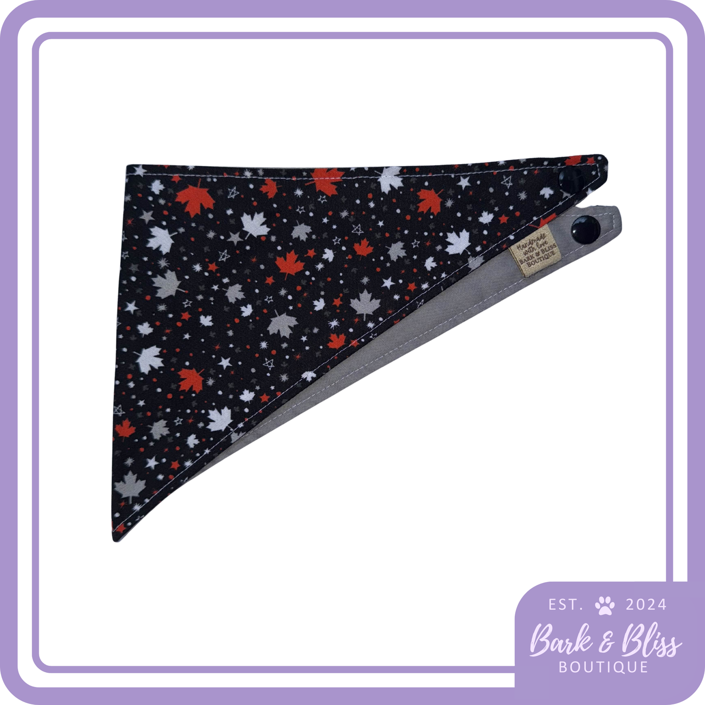 Canada Black Maple Leaves Bandana