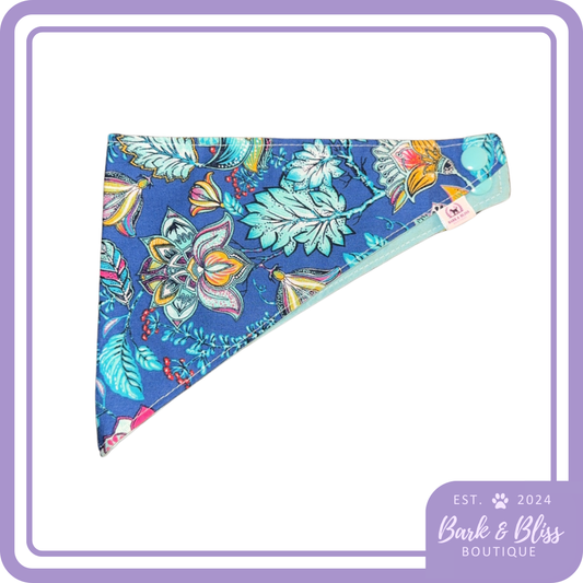 Blue Feather Bandana