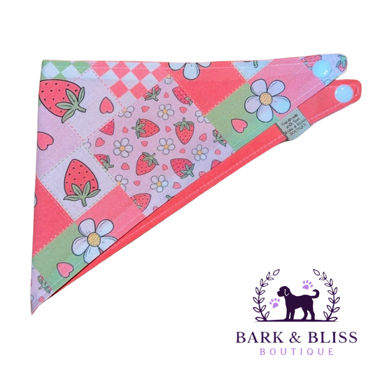 Strawberries and Flowers Bandana