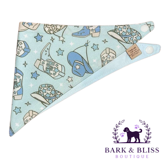 Blue Cowboy Bandana