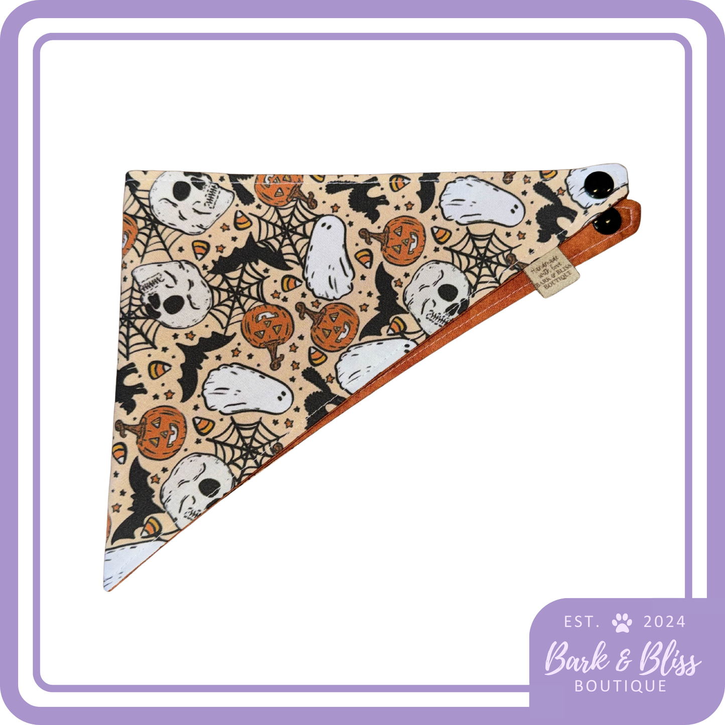 Dark Orange Halloween Bandana