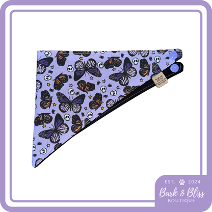 Purple Halloween Butterfly Bandana