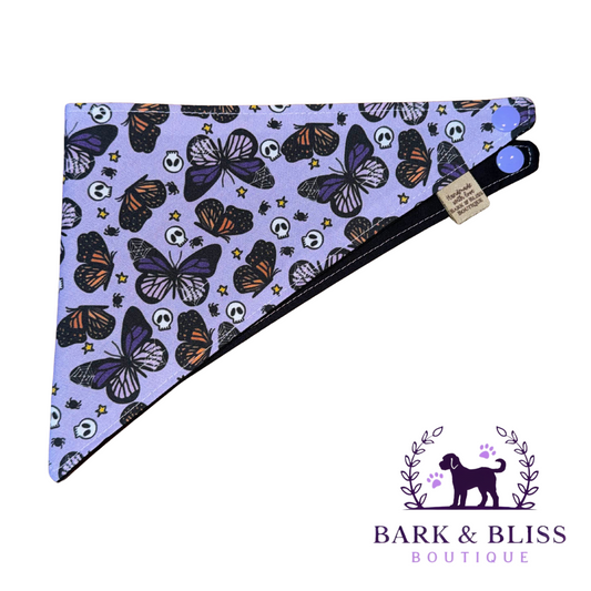 Purple Halloween Butterfly Bandana