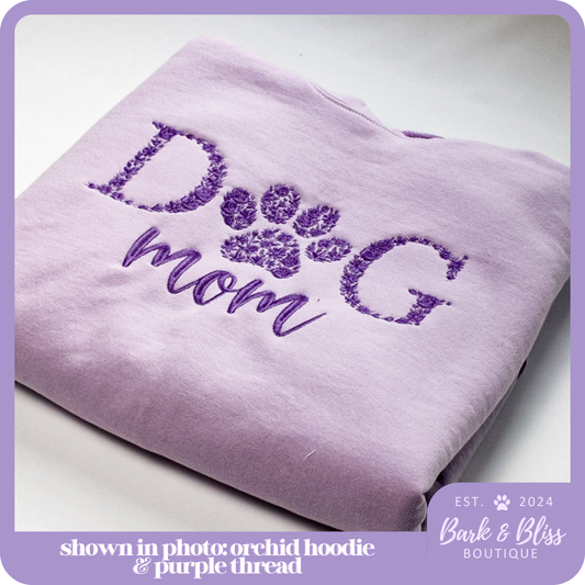 Floral Dog Mom Embroidered Sweater