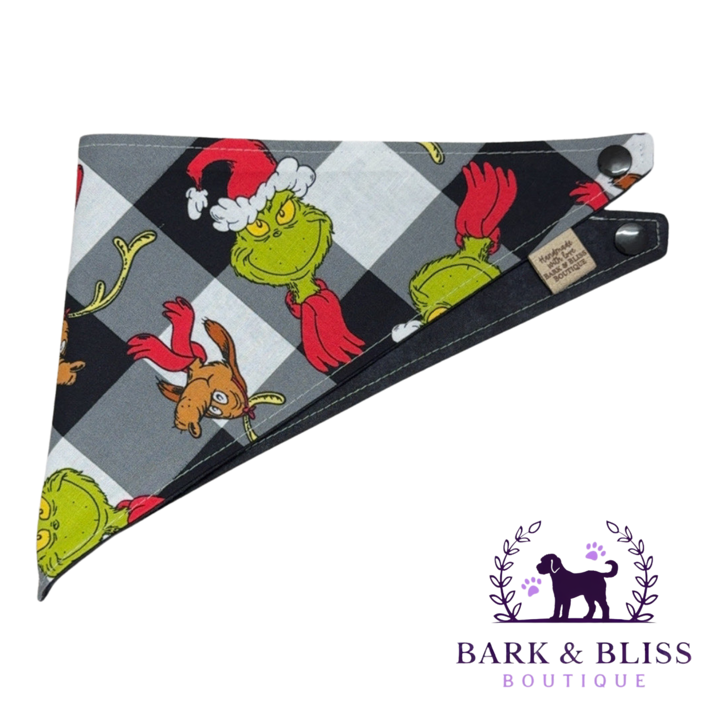Grinch Plaid Bandana