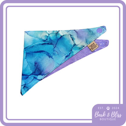 Purple and Teal Ink Bandana