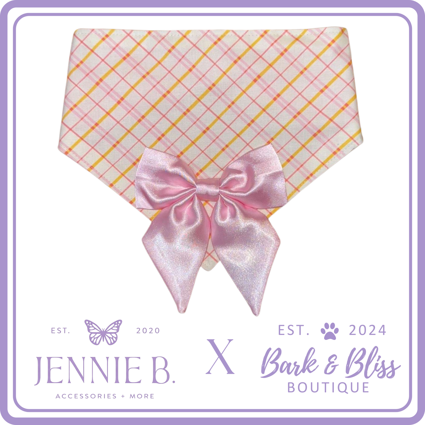 JB X B&B Collab Baby Pink Bandana