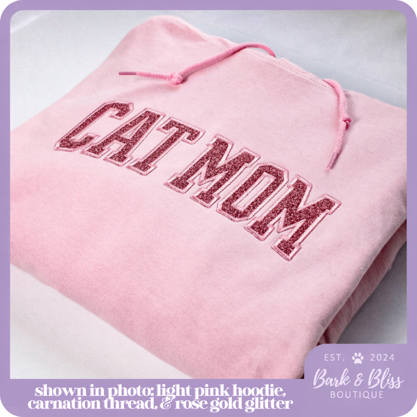 Cat Mom Embroidered Sweater