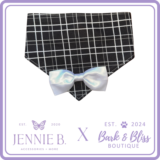 JB X B&B Collab White Bow Tie Bandana