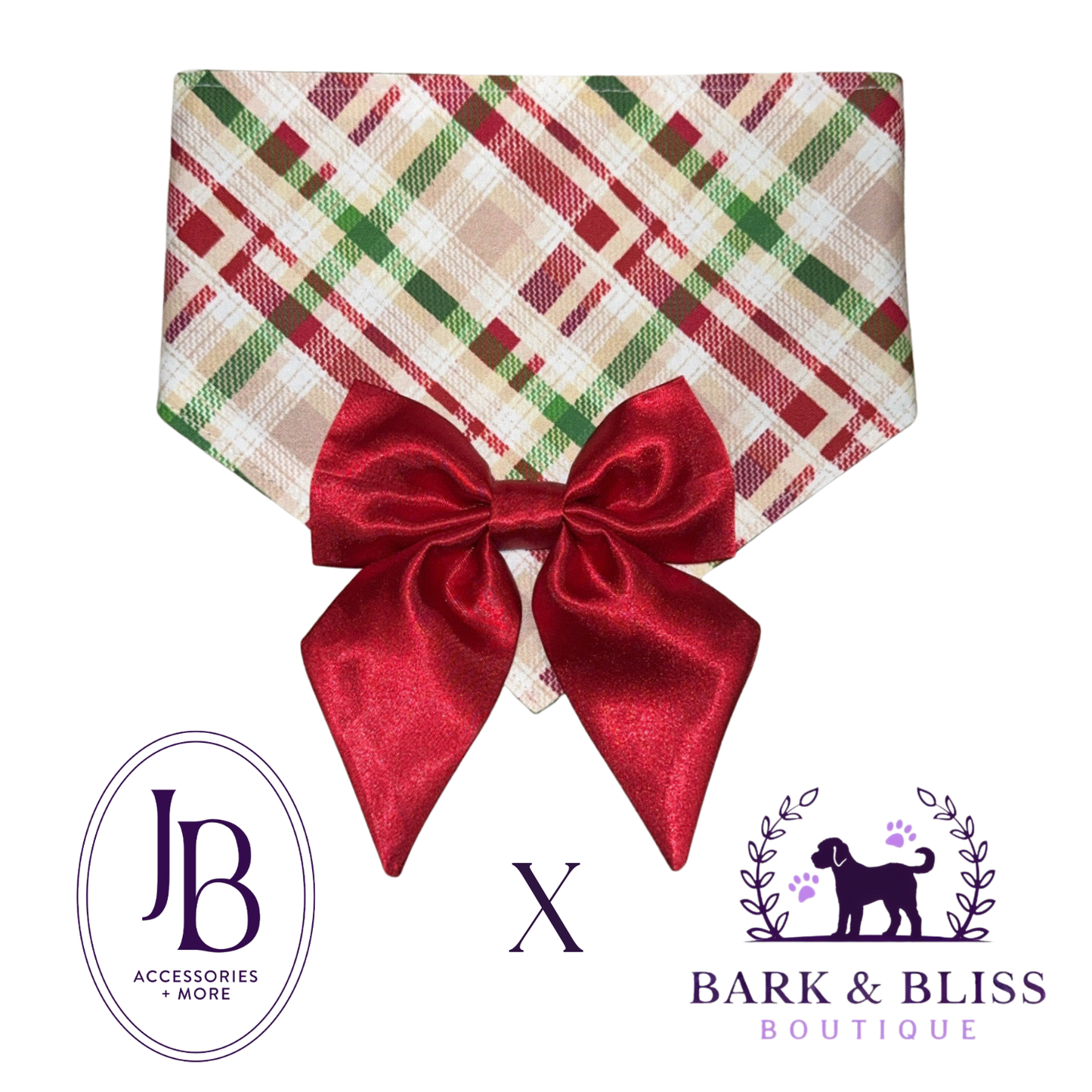 JB X B&B Collab Candy Cane Bandana