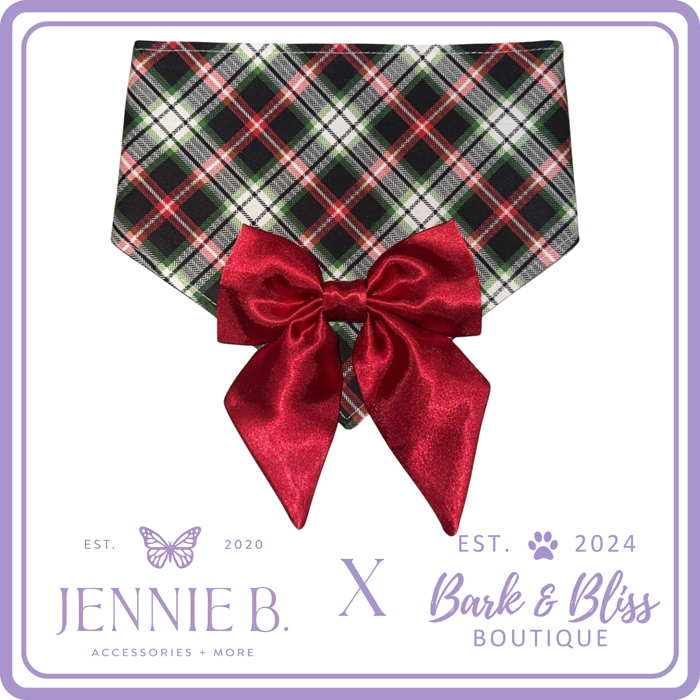 JB X B&B Collab Christmas Red Bandana