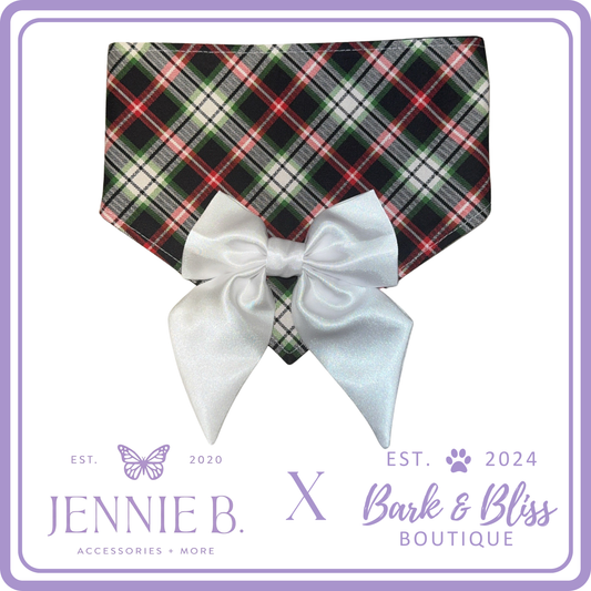 JB X B&B Collab Christmas White Bandana