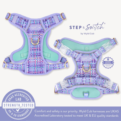 Step & Switch® Dog Harness: Belgravia Sugarplum