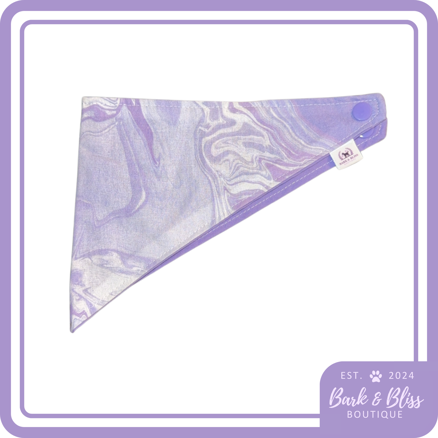 Light Purple Marble Bandana