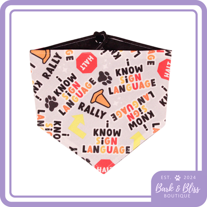 I Know Sign Language Bandana