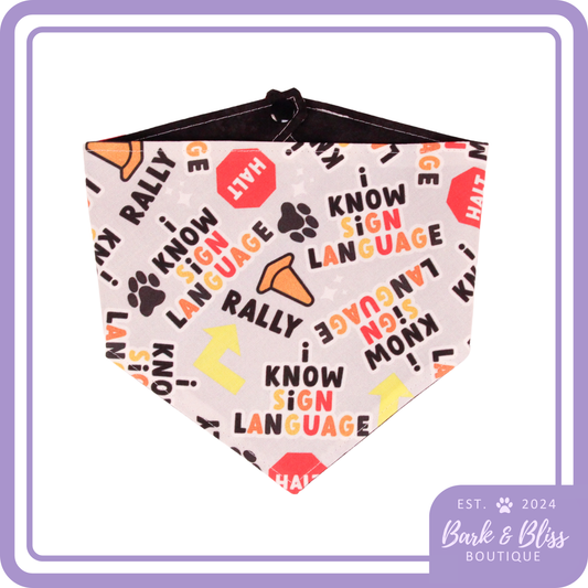 I Know Sign Language Bandana