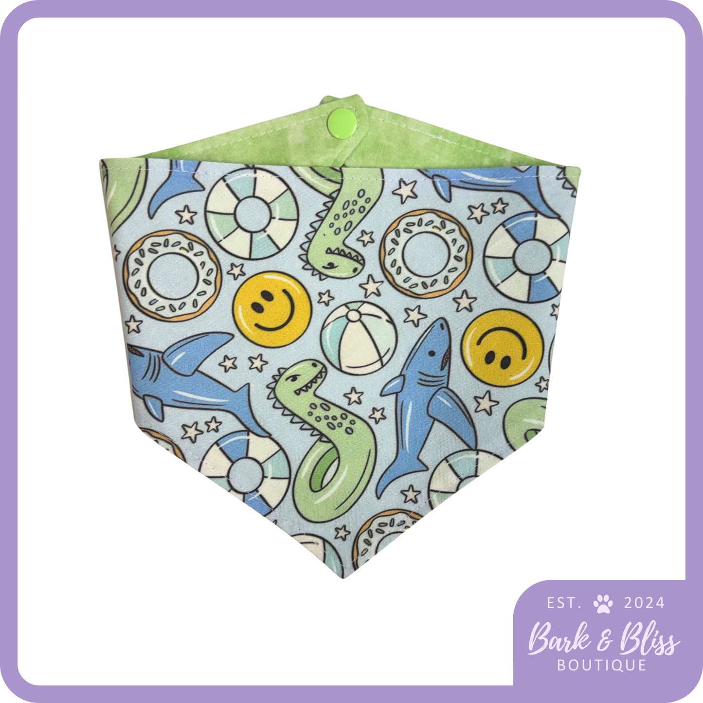 Blue Summer Fun Bandana