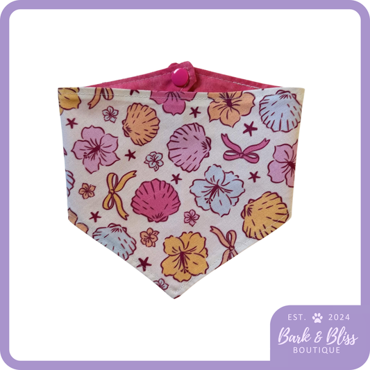 Mermaid Seashells and Bows Bandana