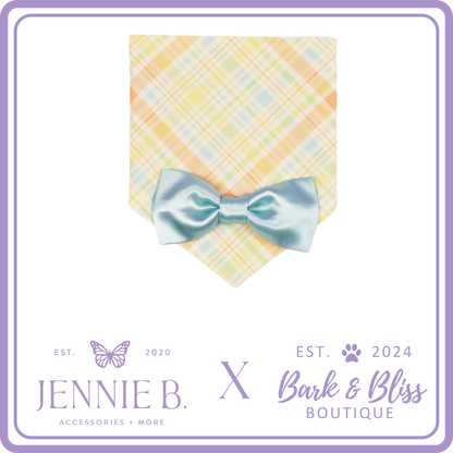 JB X B&B Collab Spring Teal Bow Tie Bandana