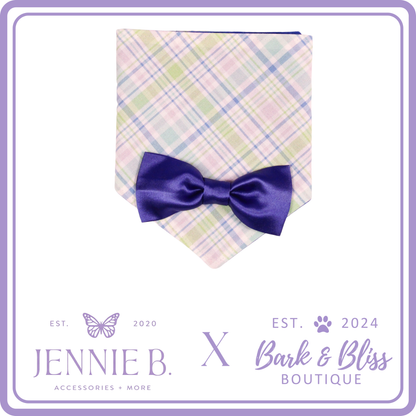 JB X B&B Collab Spring Blue Bow Tie Bandana