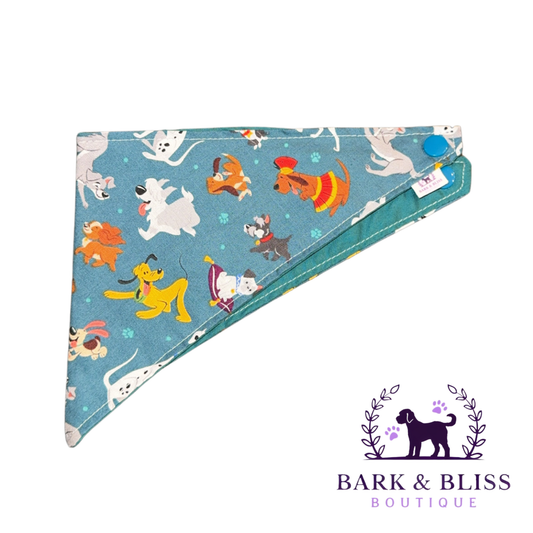 Teal Disney Dogs Bandana