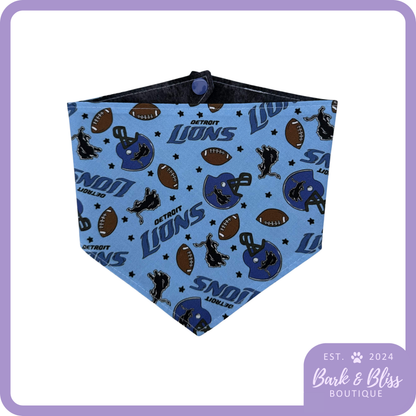 Blue Detroit Lions Bandana