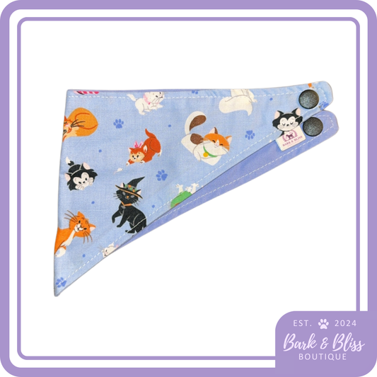 Blue Disney Cats Bandana