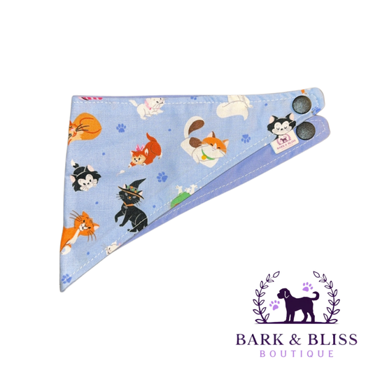 Blue Disney Cats Bandana