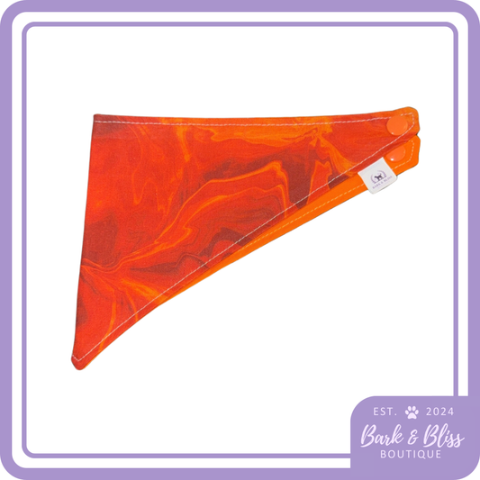 Dark Orange Marble Bandana