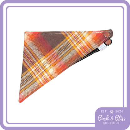 Dark Orange Flannel Bandana