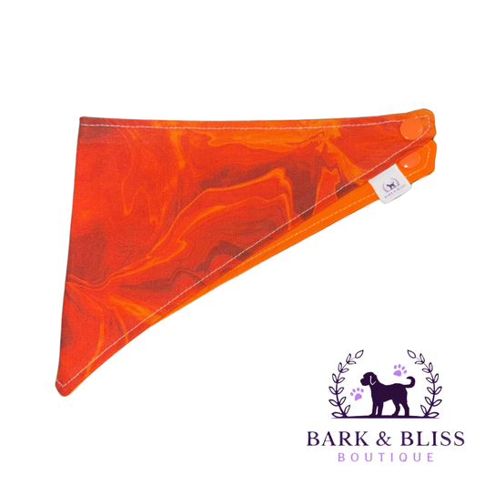 Dark Orange Marble Bandana