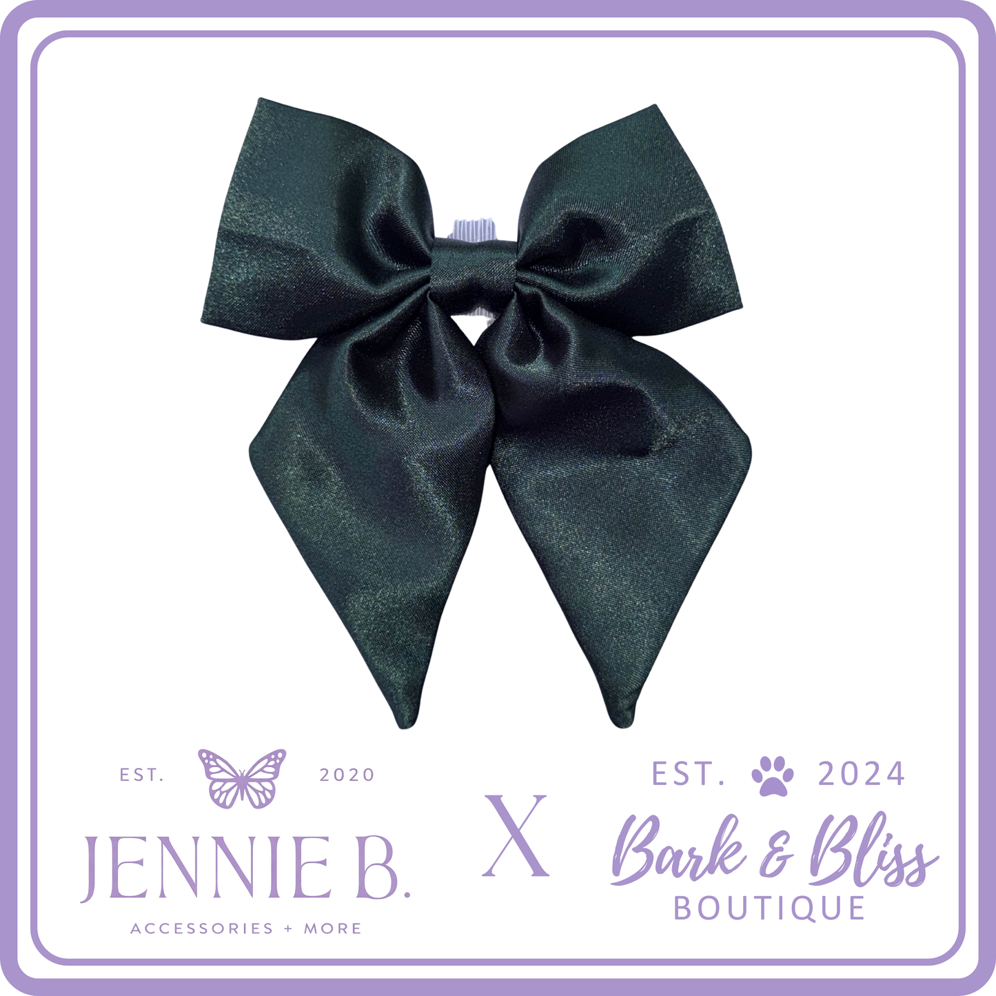 Emerald Green Collar Bow