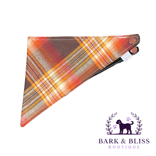Dark Orange Flannel Bandana