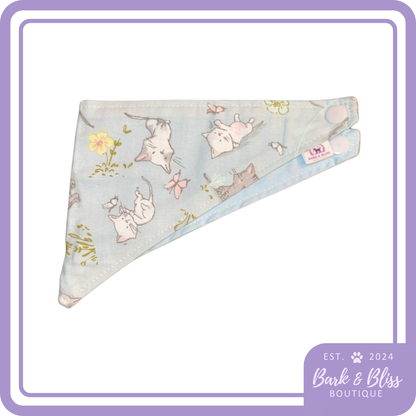 Kitten and Flowers Bandana