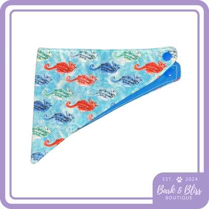Blue Seahorse Bandana