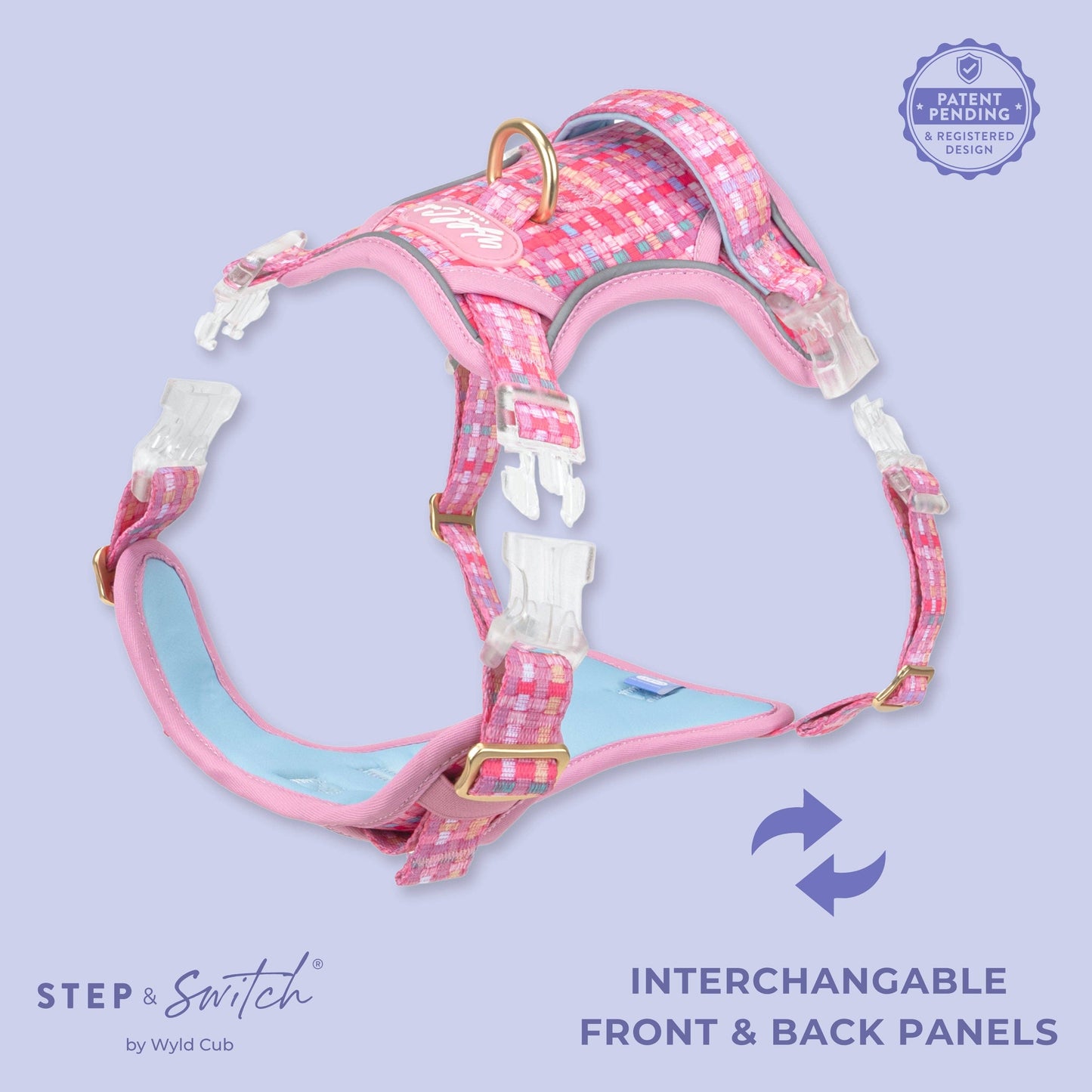 Step & Switch® Dog Harness: Belgravia Bonbon