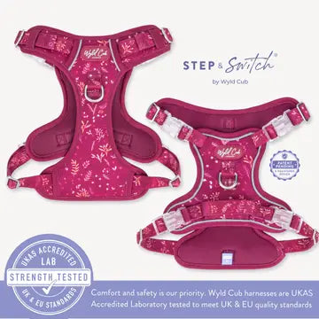 Step & Switch® Dog Harness: Chiswick Dragonfruit