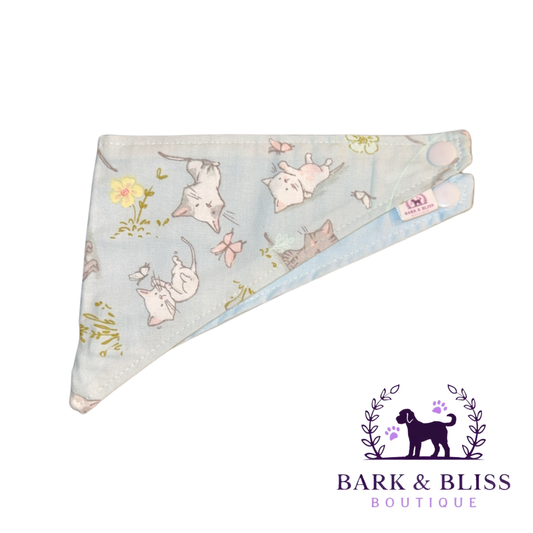 Kitten and Flowers Bandana