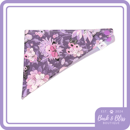 Purple Butterfly Bandana