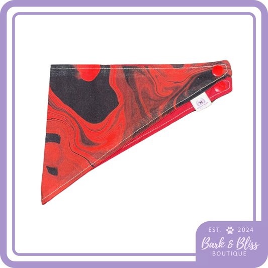 Dark Red Marble Bandana
