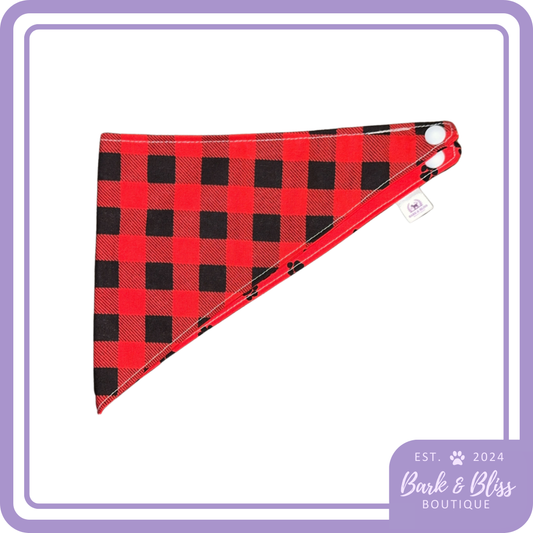 Red Plaid Bandana