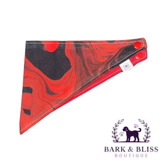 Dark Red Marble Bandana