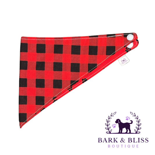 Red Plaid Bandana