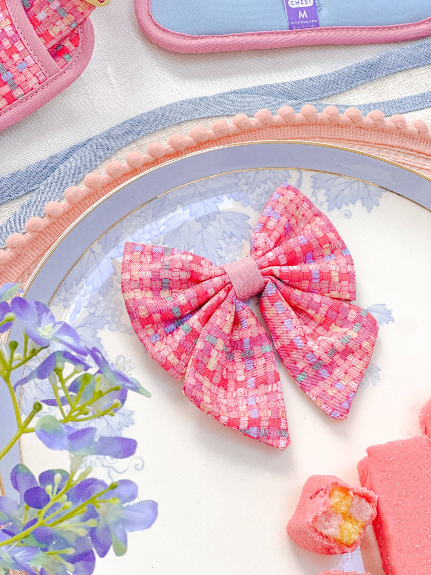 Dog Sailor Bow: Belgravia Bonbon