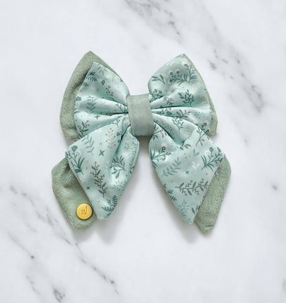 Dog Butterfly Bow: Chiswick Pistachio